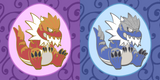 Powke Mons X and Y Dragon Pins - Generation VI