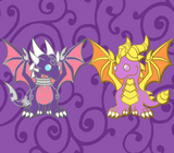 Purple Game Dragons Pins