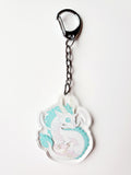 White Asian Dragon Charm