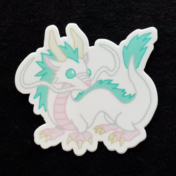 White Asian Dragon Sticker