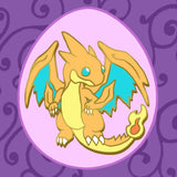 Powke Mons Red and Blue Dragon Pins - Generation I