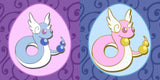 Powke Mons Red and Blue Dragon Pins - Generation I