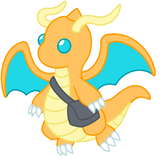 Powke Mons Red and Blue Dragon Stickers - Generation I