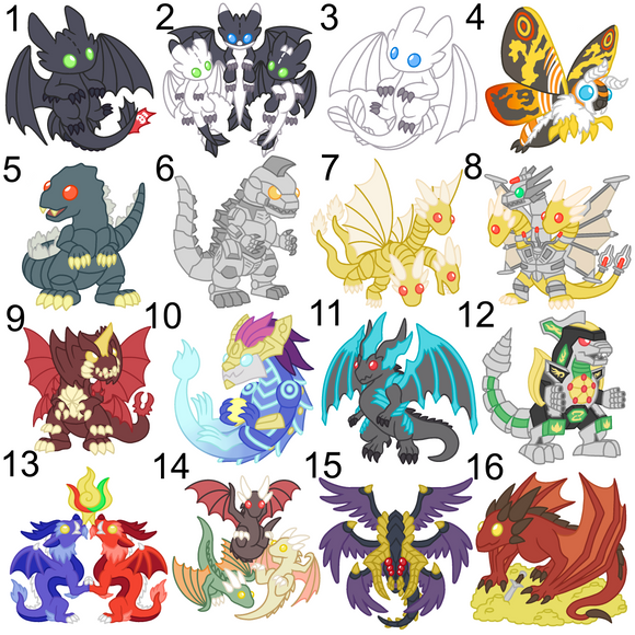 Dragon Stickers Deal 3 for 10 Dollars