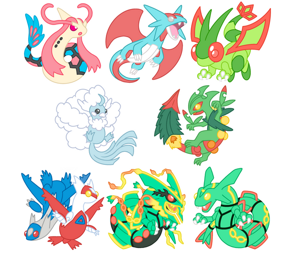 Powke Mons Ruby and Sapphire Stickers - Generation III