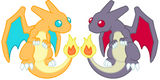 Pokemon Red and Blue Dragon Charms - Generation I