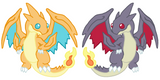 Pokemon Red and Blue Dragon Charms - Generation I