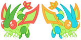 Powke Mons Ruby and Sapphire Charms - Generation III