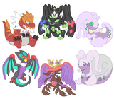Powke Mons X and Y Dragon Stickers - Generation VI