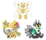 Powke Mons Sun and Moon Dragon Stickers - Generation VII