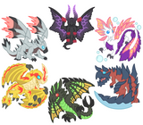 Monster Hunter Generations Stickers - 4 Ultimate