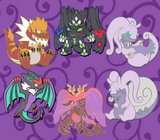 Powke Mons X and Y Dragon Pins - Generation VI