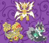 Powke Mons Sun and Moon Dragon Pins - Generation VII