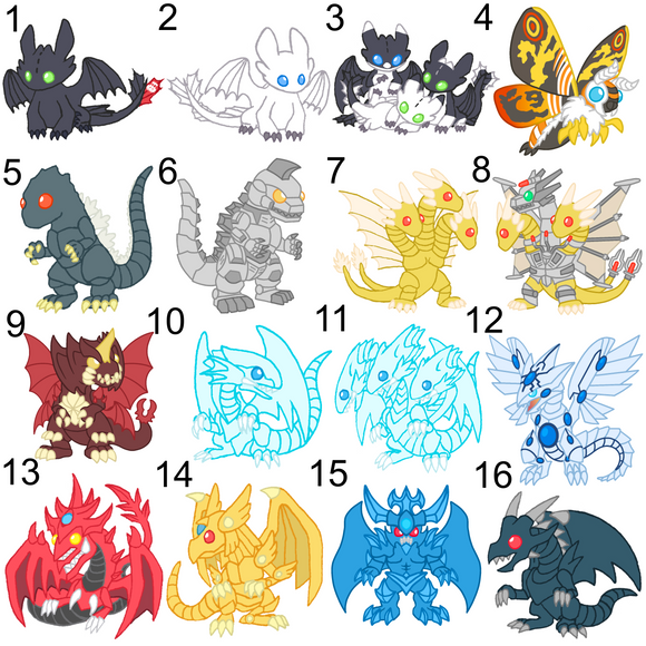 Dragon Stickers Deal 3 for 10 Dollars