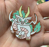 White Asian Dragon Enamel Pin