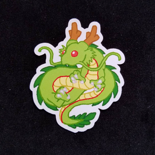 Green Asian Dragon Sticker